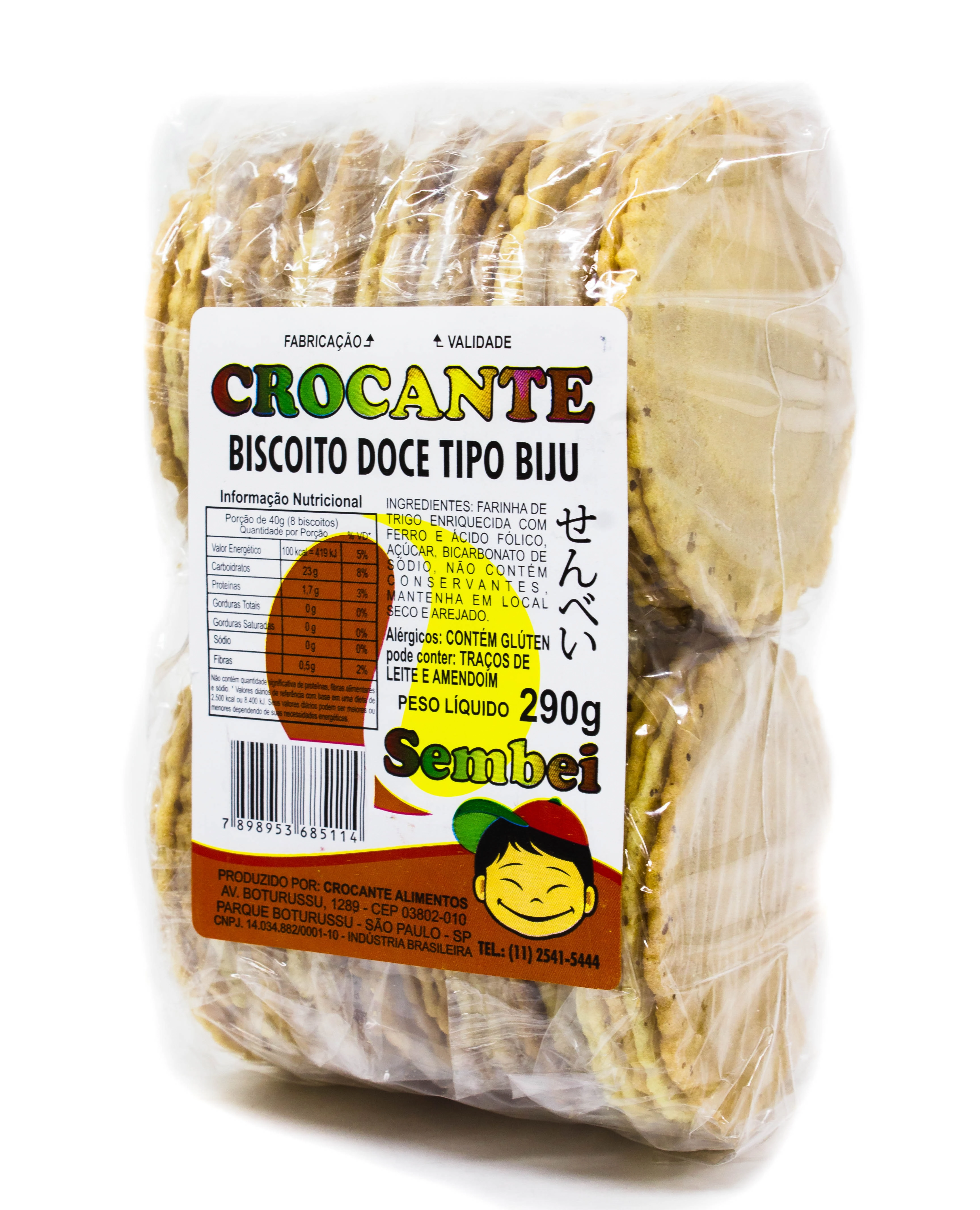 Biscoito Doce Tipo Biju 290 Gramas