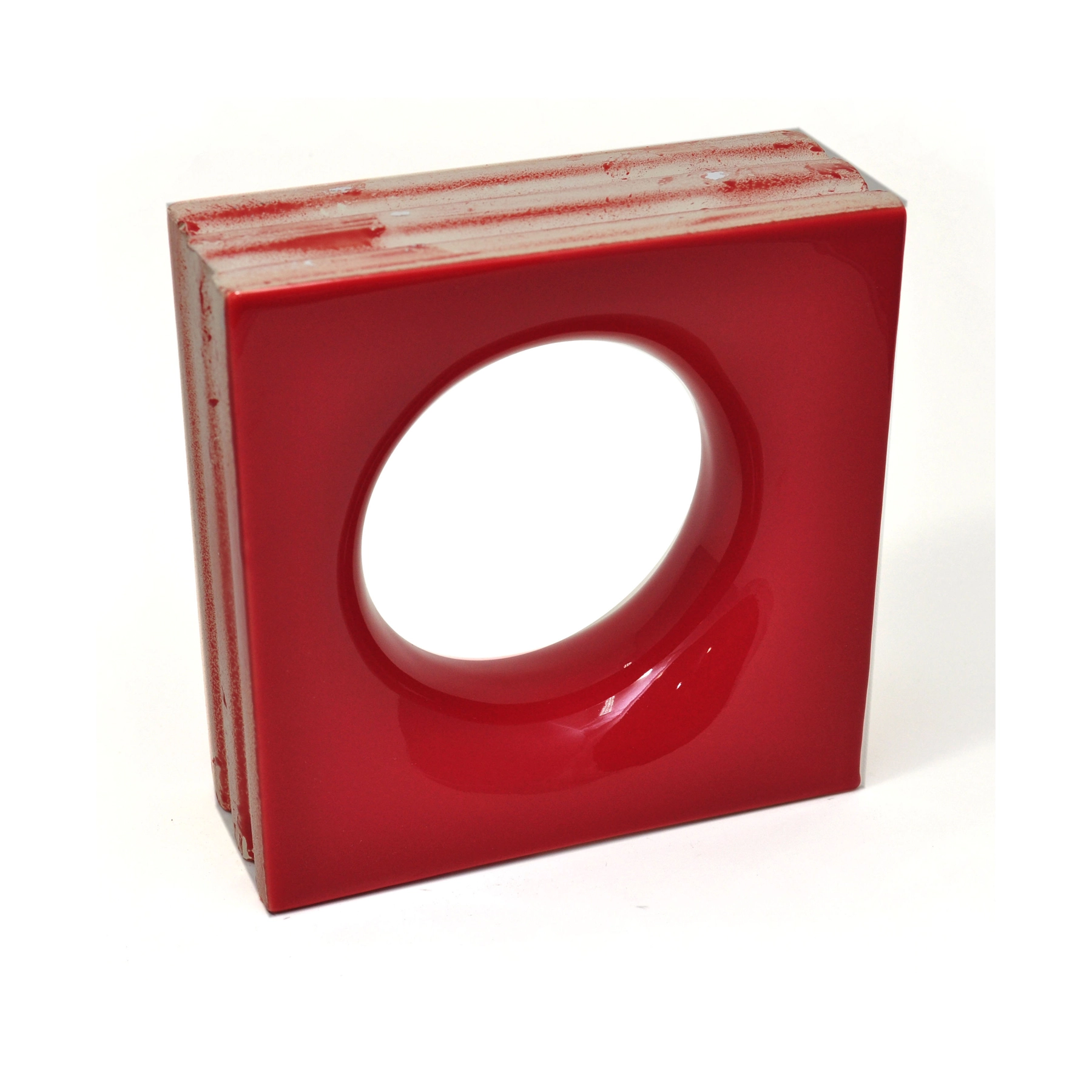 Cobogó Cerâmico Esmaltado Acetinado 20x20cm Rosso Sphera Elemento V