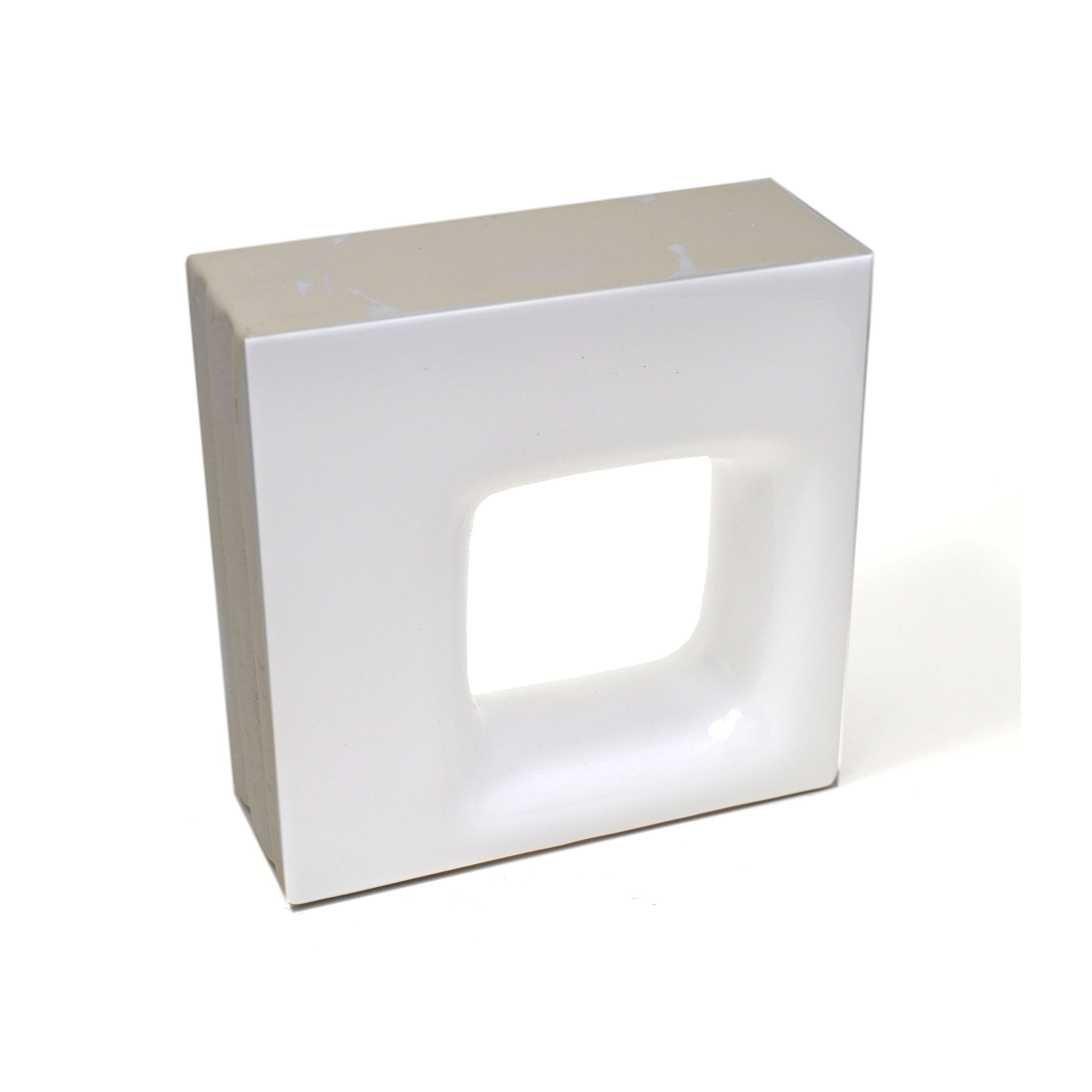 Cobogó Cerâmico Esmaltado Acetinado 20x20cm Branco Quadratto Elemento V