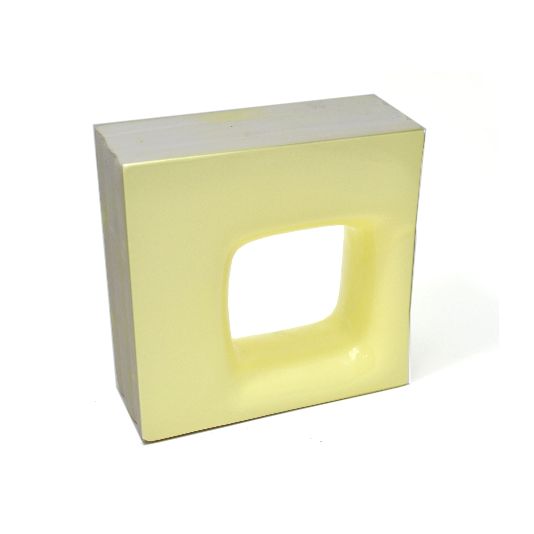 Cobogó Cerâmico Esmaltado 20x20cm Giallo Chiaro Quadratto Elemento V