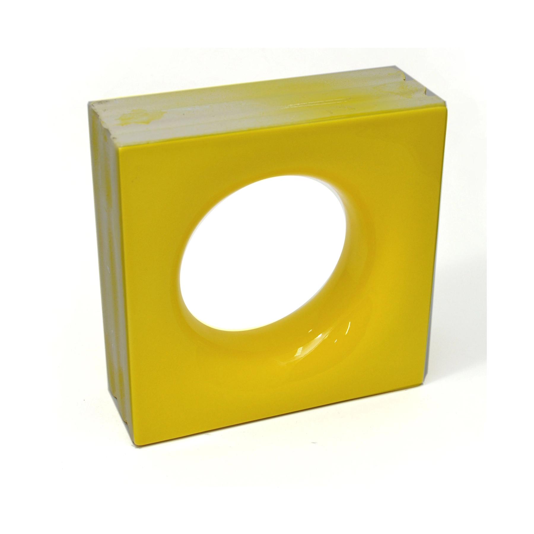 Cobogó Cerâmico Esmaltado 20x20cm Giallo Cítrico Sphera Elemento V