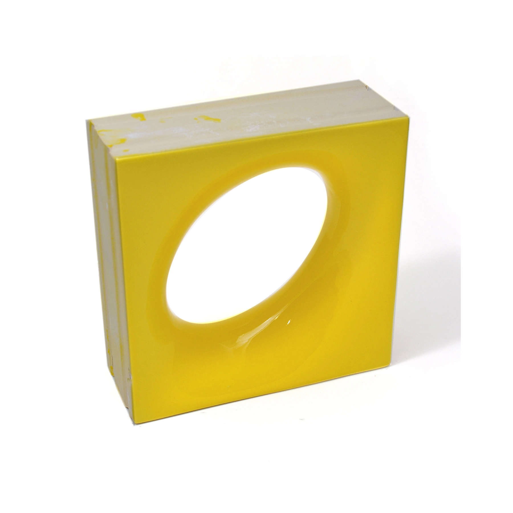 Cobogó Cerâmico Esmaltado 20x20cm Giallo Cítrico Lunna Elemento V