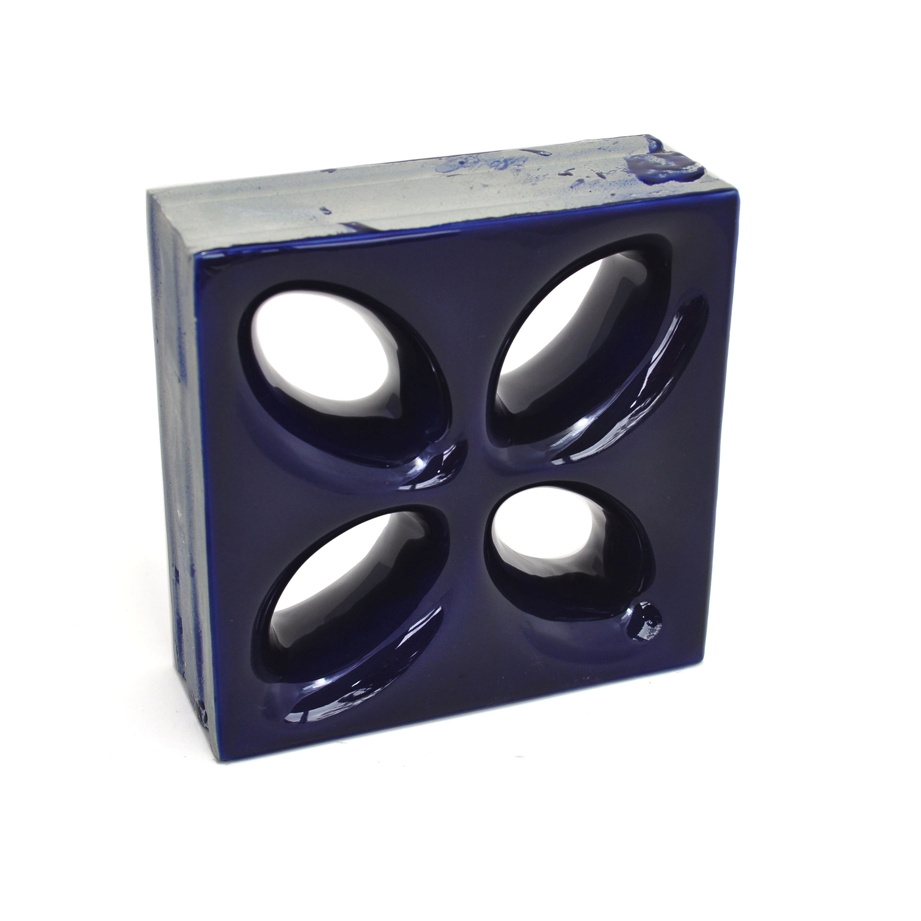 Cobogó Cerâmico Esmaltado 20x20cm Azzuro Mini Foglio Elemento V