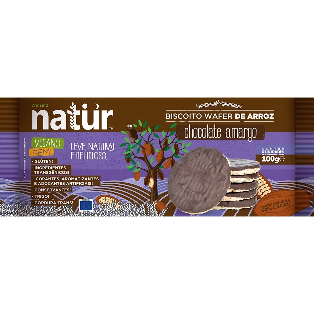 Biscoito Arroz Choco Laranja Mundo Verde