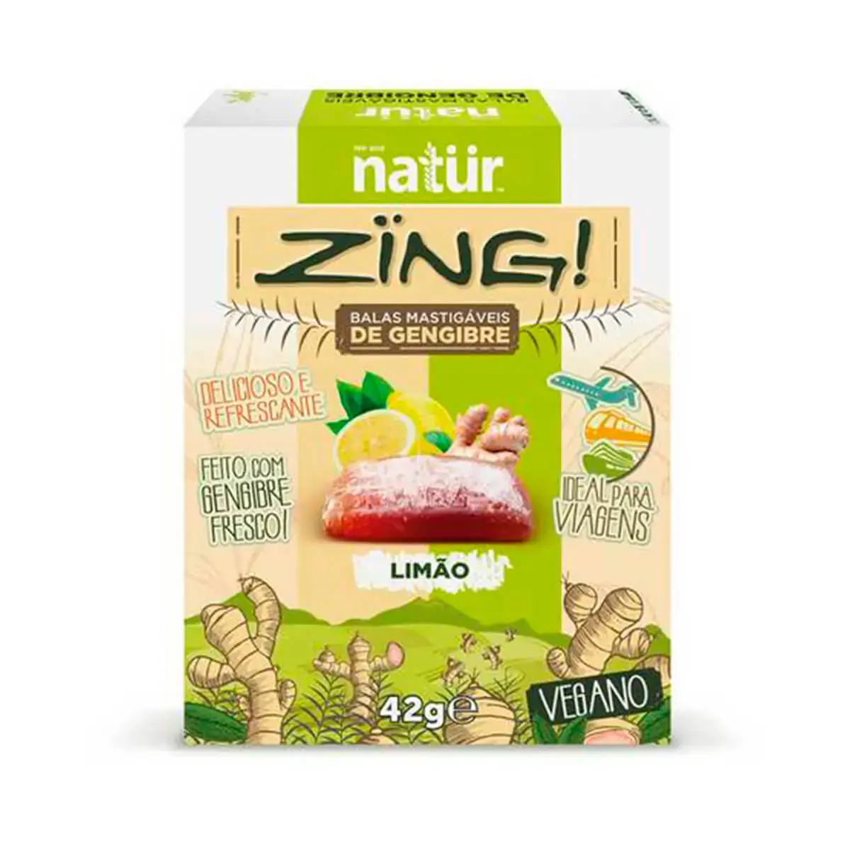Bala Natur Zing Gengibre Limao 42 G