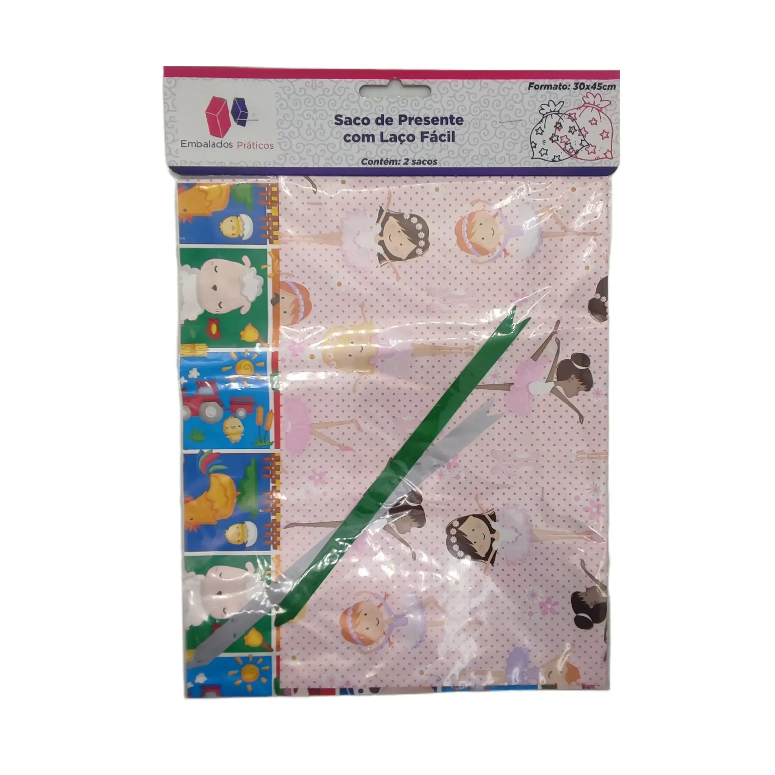 Saco P/ Presente Emb Praticos 30x45 C/ Laço