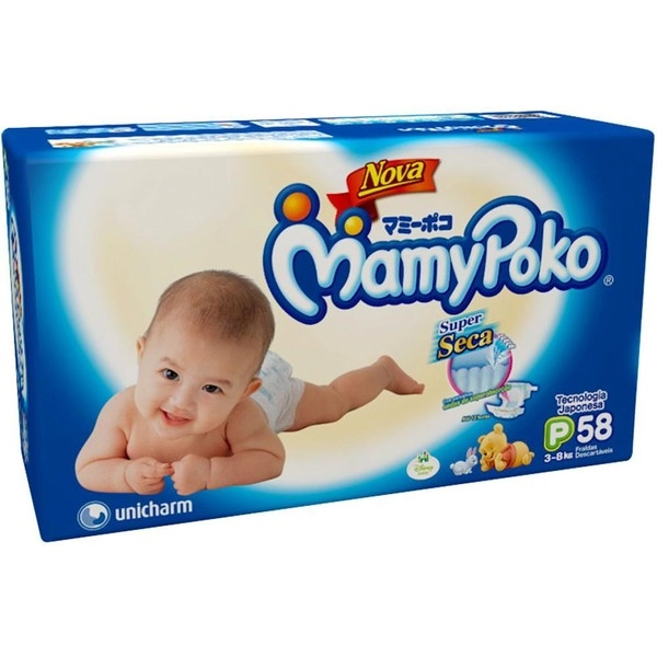 Mamypoko Super Seca P Descartável 58 Unidades