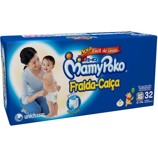 Mamypoko Fralda Calça Xg Descartável 32 Unidades