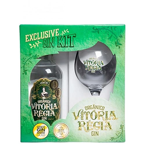Kit Gin Vitória Régia Orgânico Garrafa 750ml + Taça Exclusiva