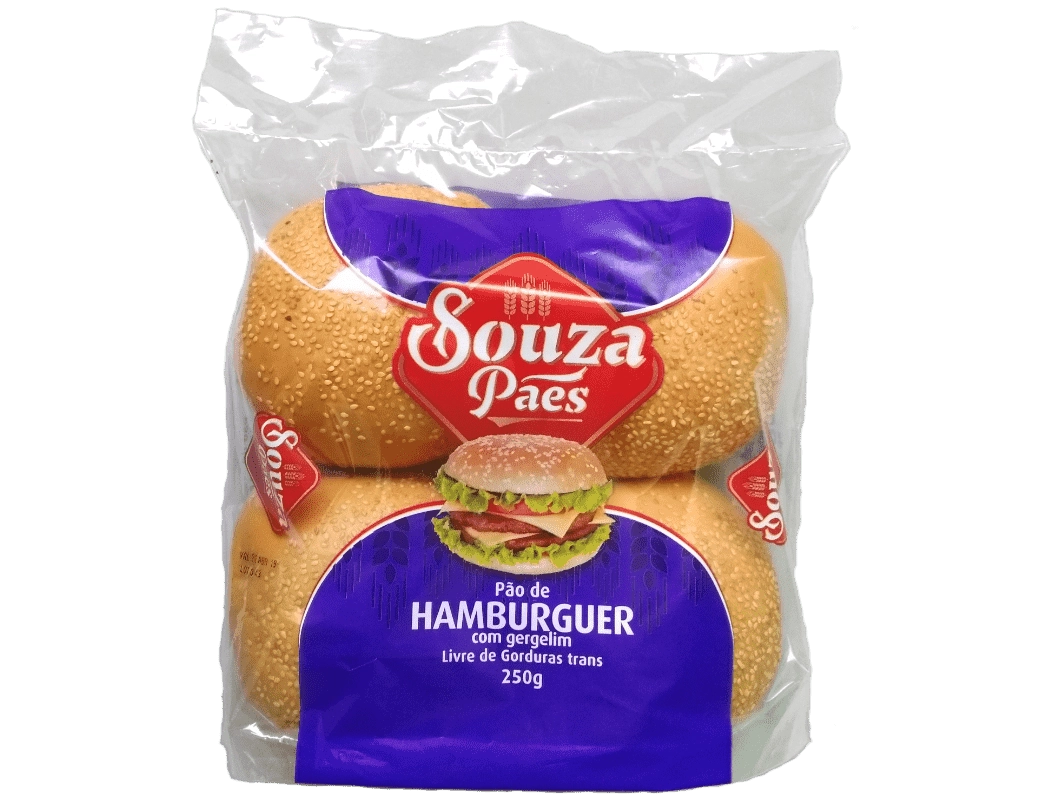 Pao P/hamburguer Souza Paes 250g Gergelim