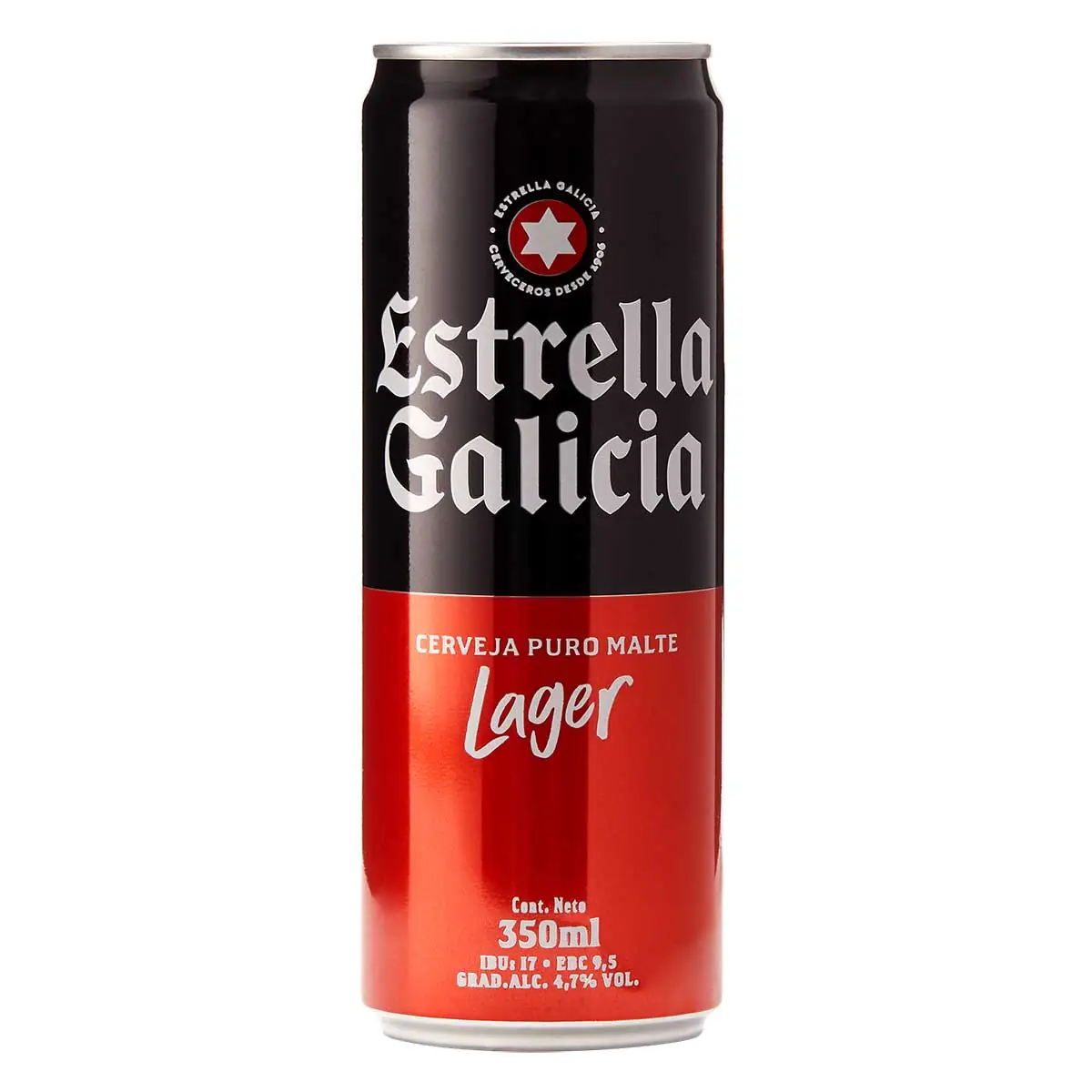 Cerveja Estrella Galicia Puro Malte Lager Lata 350ml