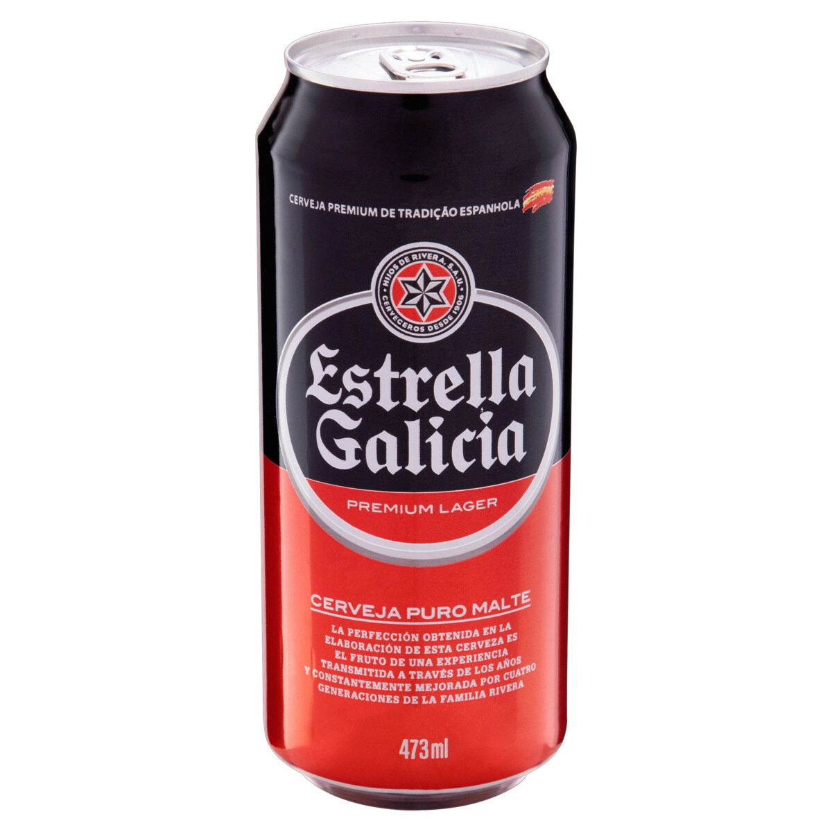Cerveja Lager Premium Puro Malte Estrella Galicia Lata 473ml