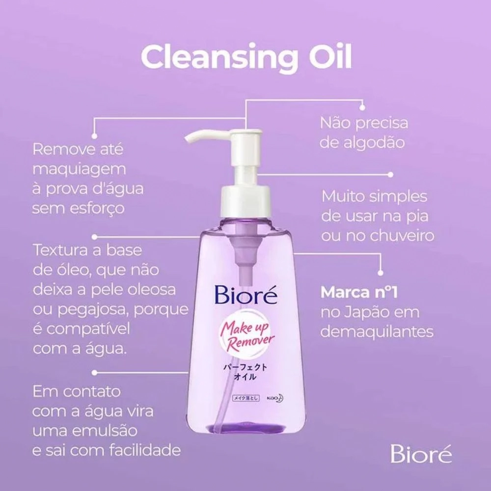 óleo De Limpeza Demaquilante Bioré Cleansing Oil 150ml