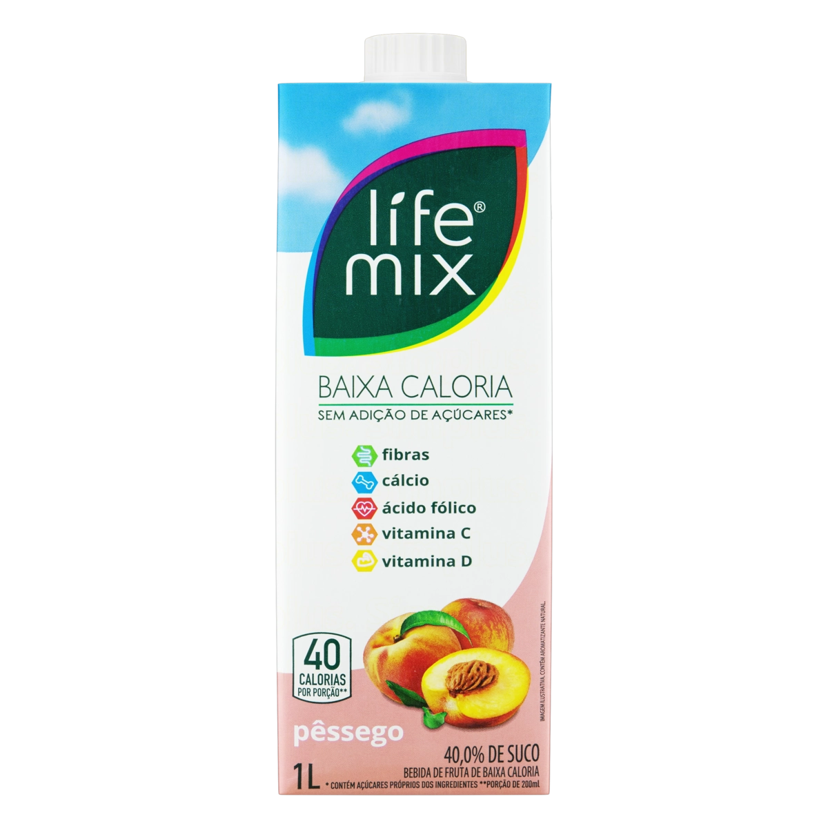 Suco de Pêssego LÍFE MIX 1 Litro