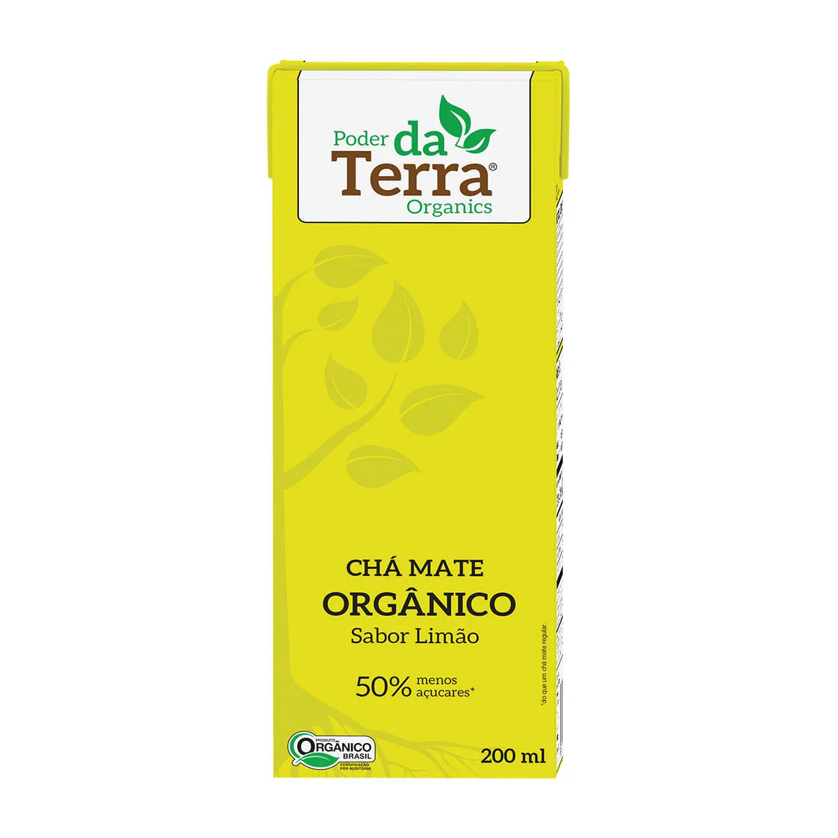 Chá Mate Orgânico Limão Poder da Terra Caixa 200ml