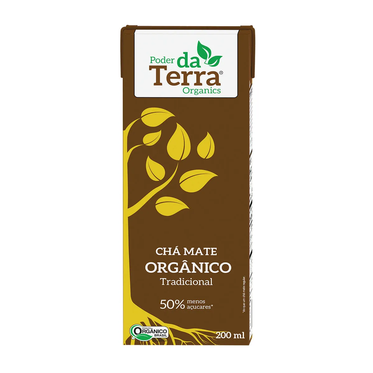 Chá Mate Orgânico Tradicional PODER DA TERRA Caixa 200ml