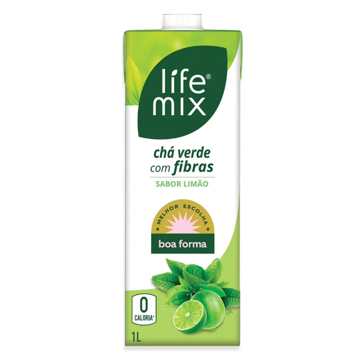 Chá Funcional Verde com Fibras Sabor Limão LIFE MIX 1 Litro