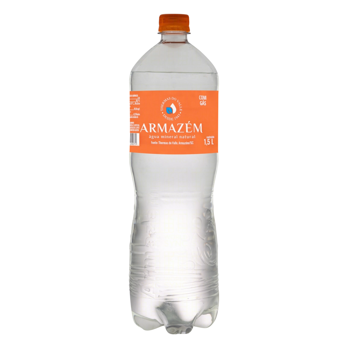 água Mineral Natural Com Gás Armazém Garrafa 1,5l