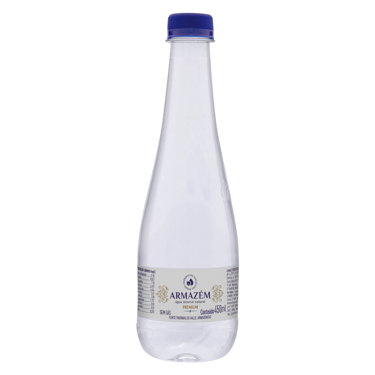 água Mineral Natural Sem Gás Armazém Premium Garrafa 450ml