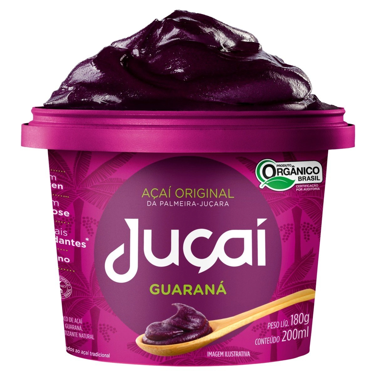 Sorbet Orgânico Açaí Com Guaraná Juçaí Pote 200ml
