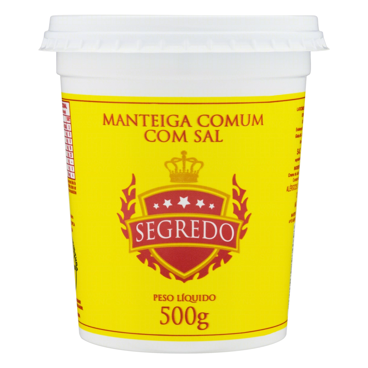 Manteiga Comum Com Sal Segredo Pote 500g