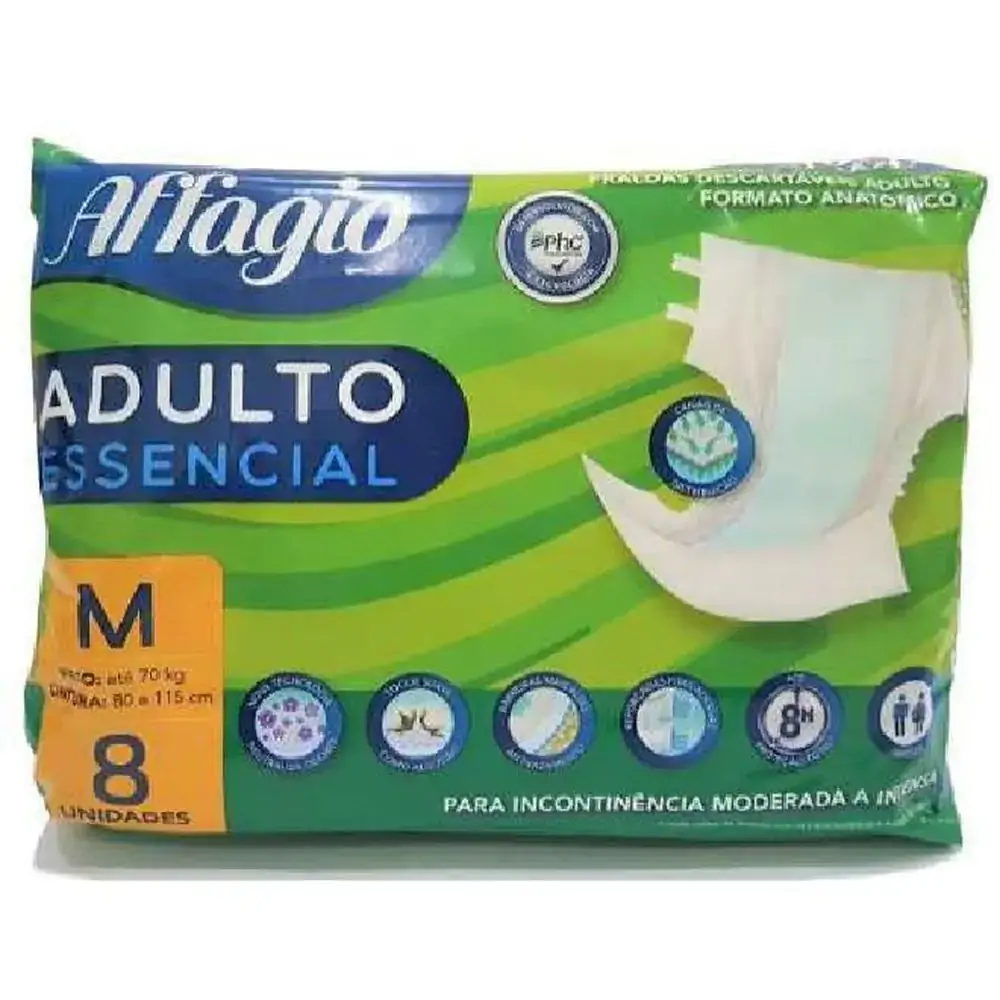 Fralda Geriatrica Affagio Bem Estar M C/8