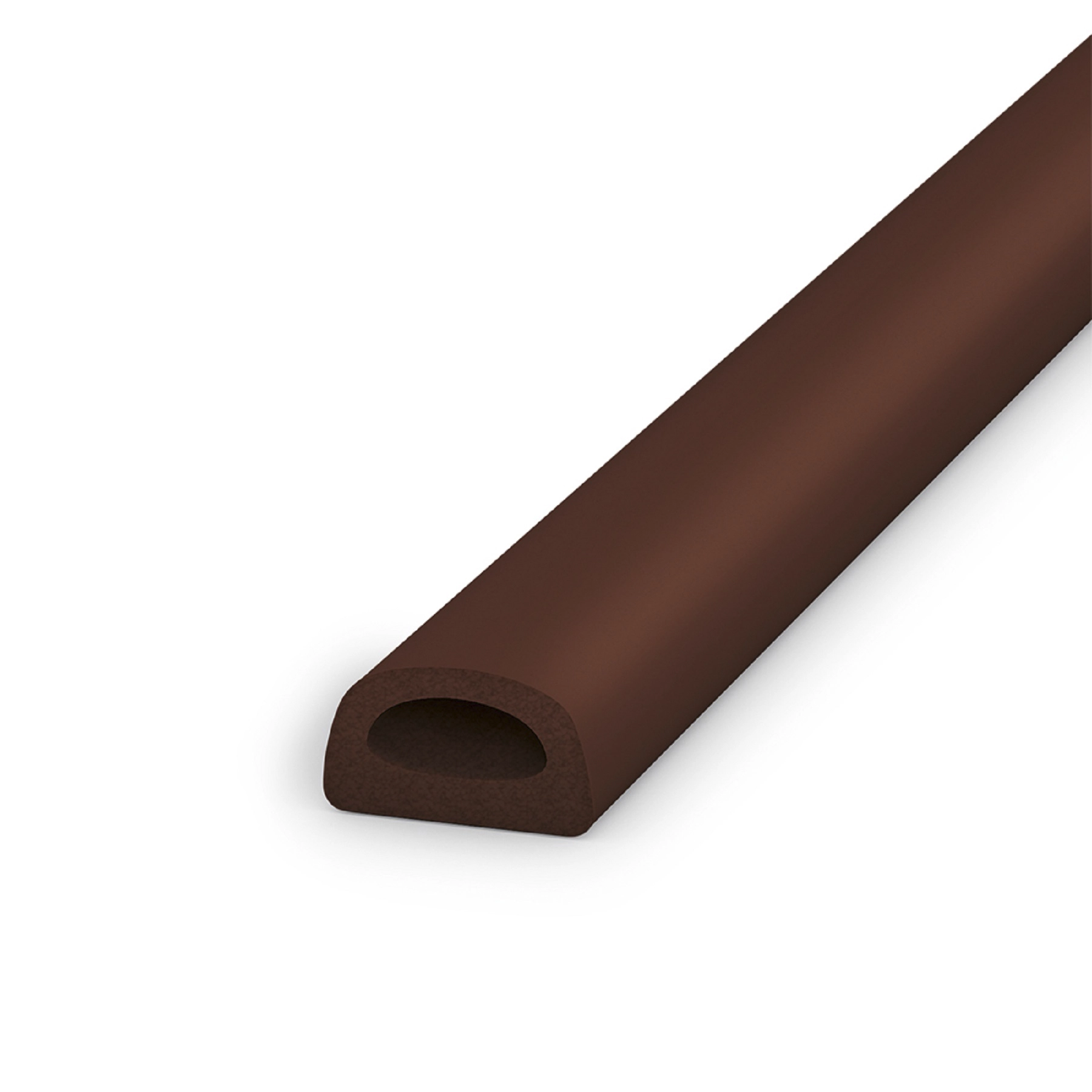 Veda Fresta Adesivo "D" Marrom Escuro 500cm para Vão 6mm Comfort Door