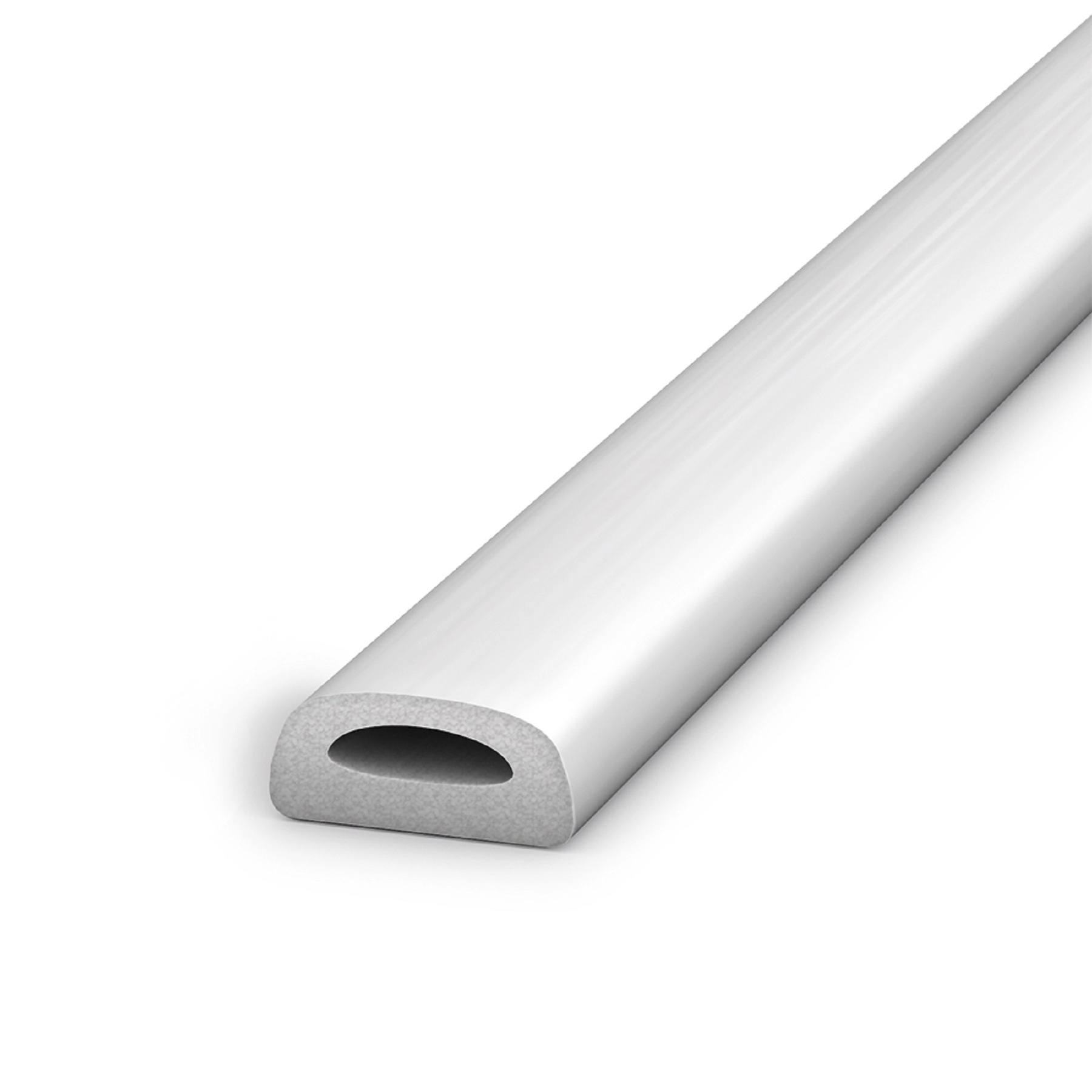 Veda Fresta Adesivo "D" Branco 500cm para Vão 4mm