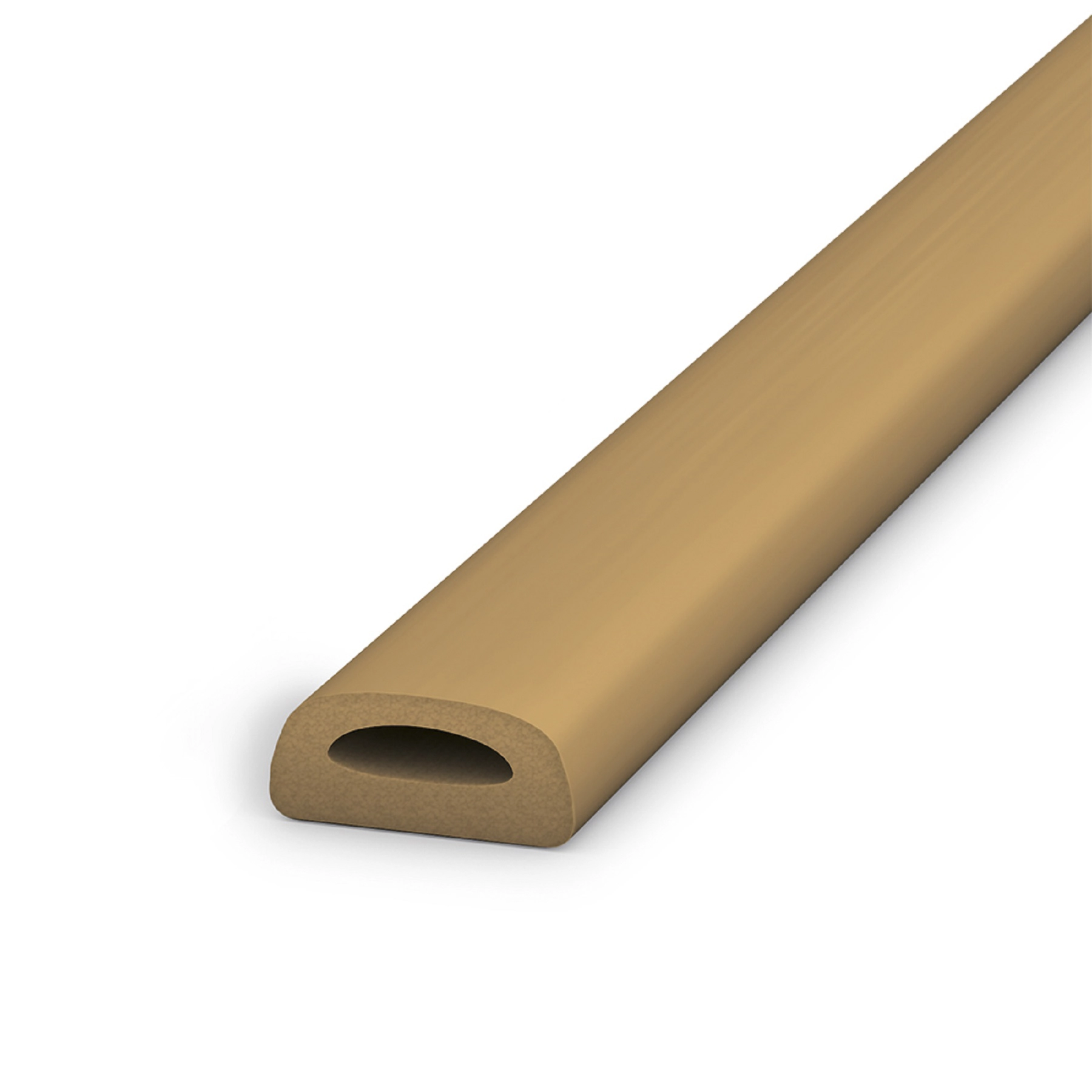 Veda Fresta Adesivo "D" Marrom Claro 500cm para Vão 4mm Comfort Door