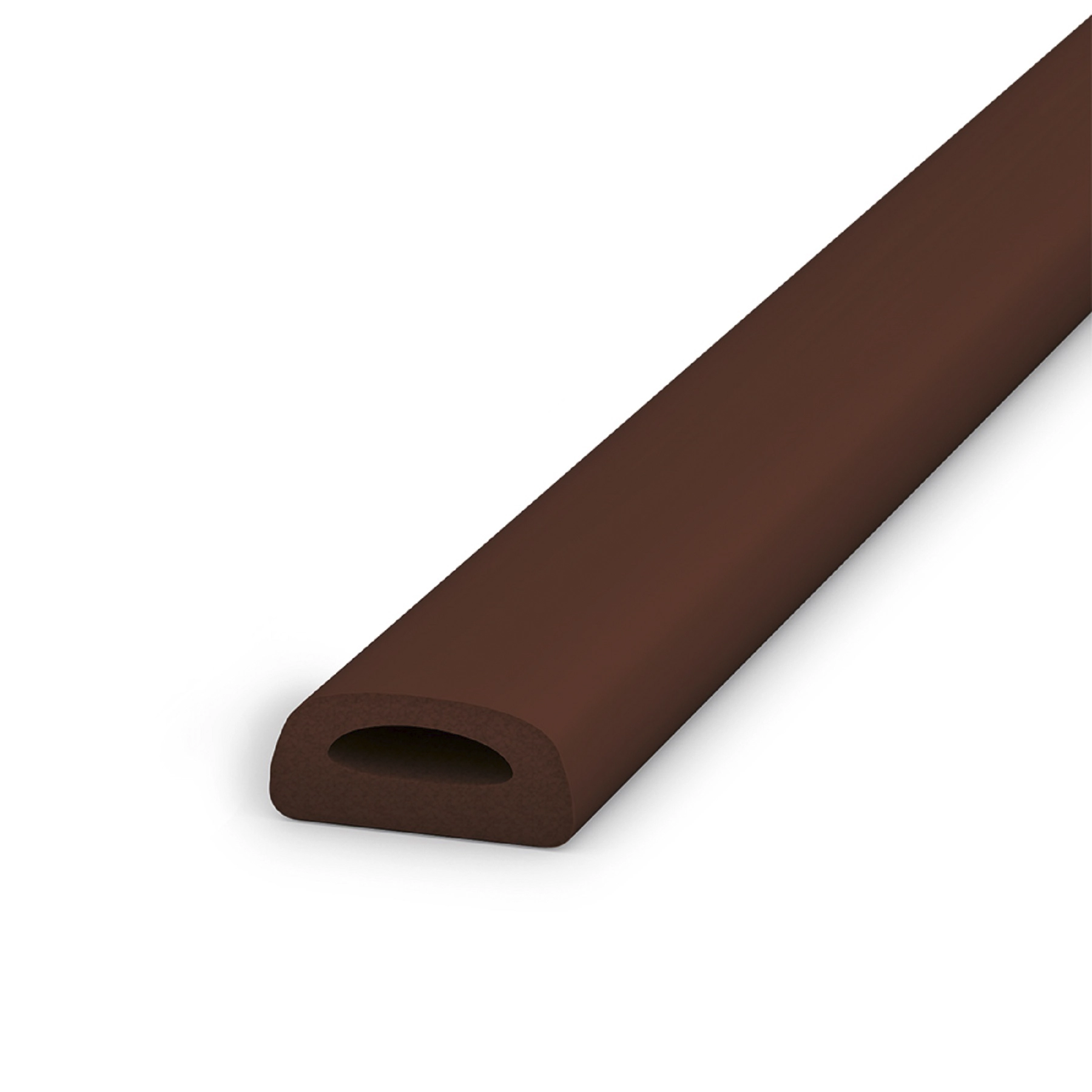 Veda Fresta Adesivo "D" Marrom Escuro 500cm para Vão 4mm Comfort Door