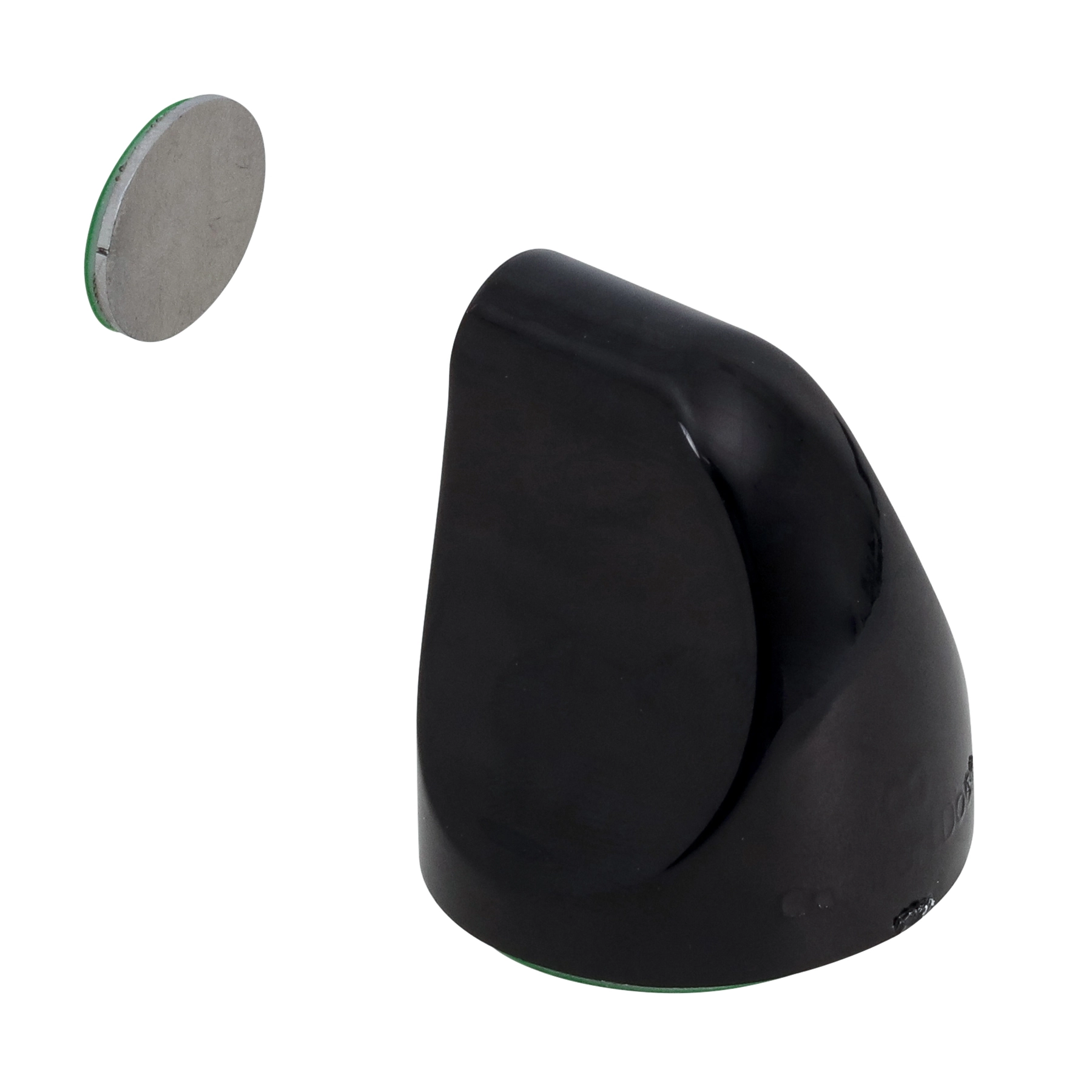 Prendedor para Porta Magnético Adesivo ABS Preto Brilho 1 peça