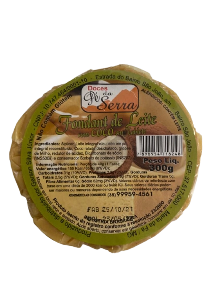 Doce Leite C/ Coco Pe Da Serra 300g