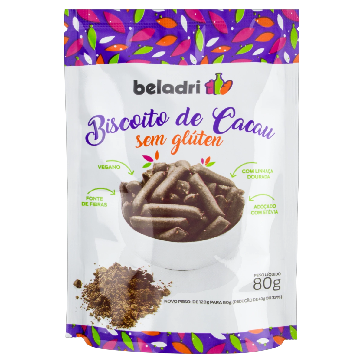 Biscoito Cacau Zero 80g - Beladri