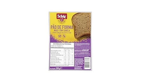 Pão De Forma Maçã Com Canela Sem Glúten Zero Lactose Schär Pacote 200g