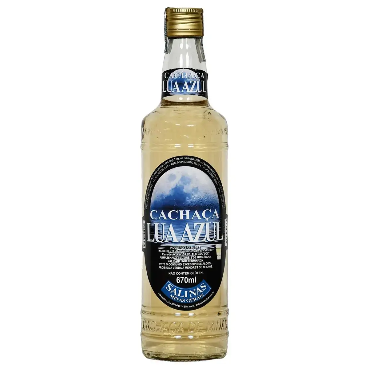 Cachaça Lua Azul 670ml