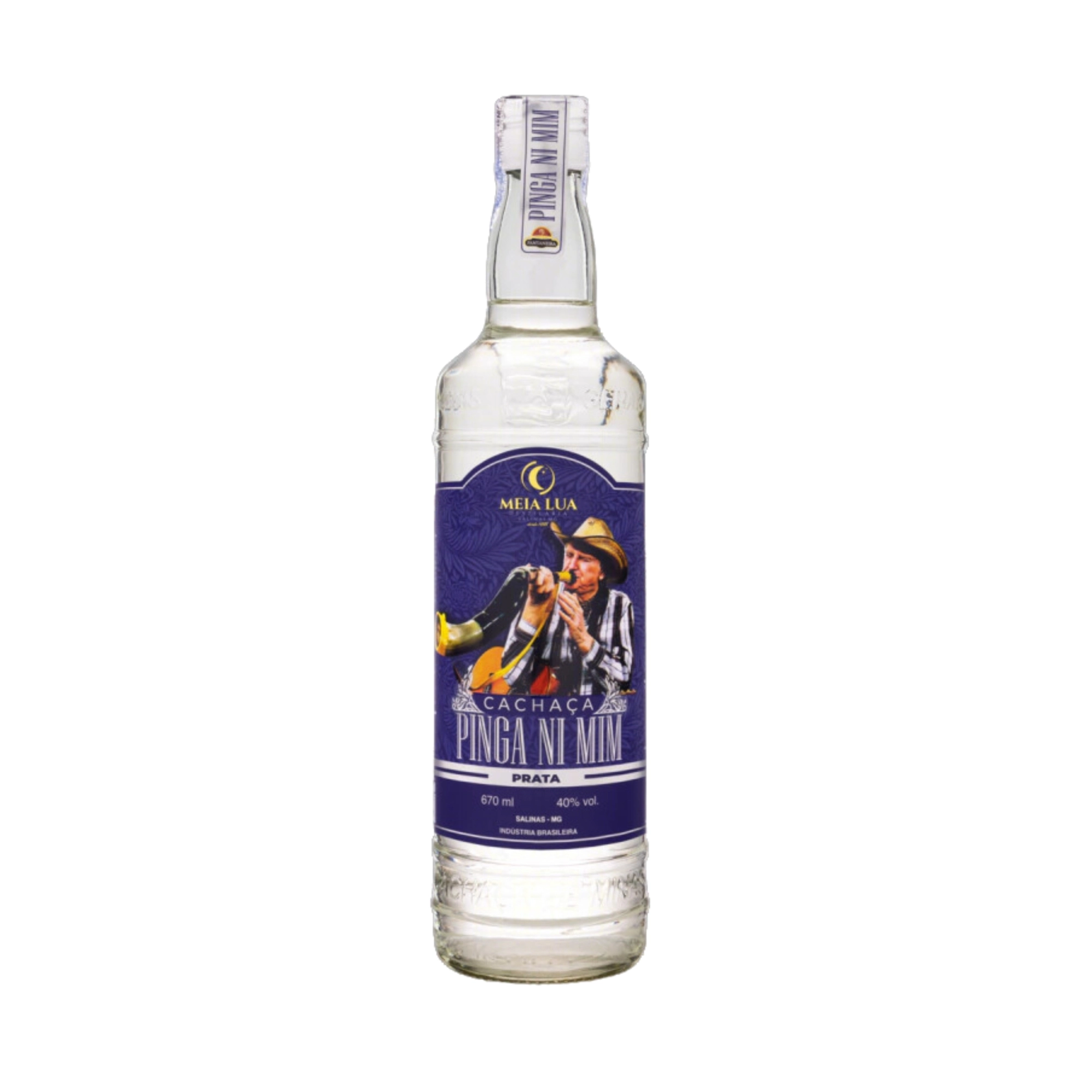 Cachaça Prata Meia Lua Pinga Ni Mim Garrafa 670ml