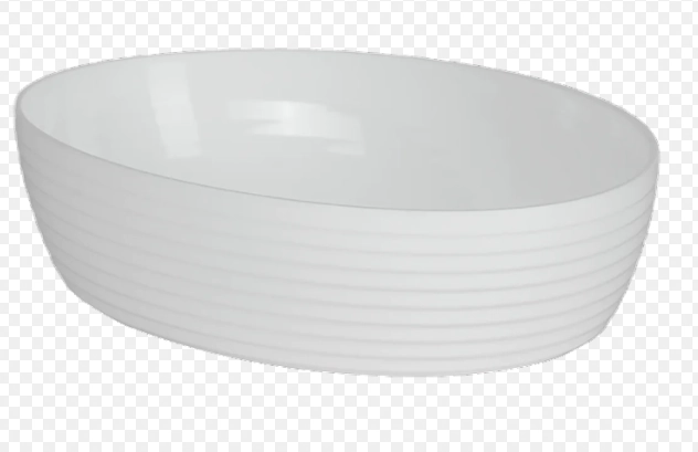 Travessa Oval Friso Le Chef Branca 33.5x23.5x12.5cm 1829 Paramount