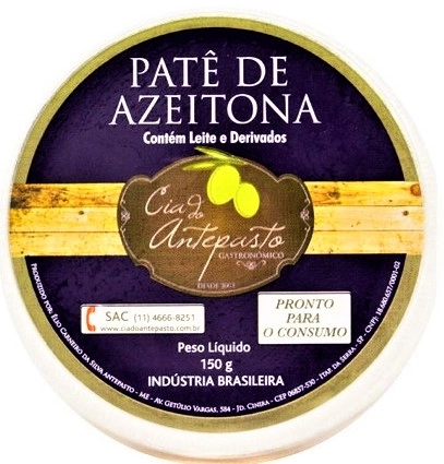 Pate Cia Do Antepasto 170gr Azeitona