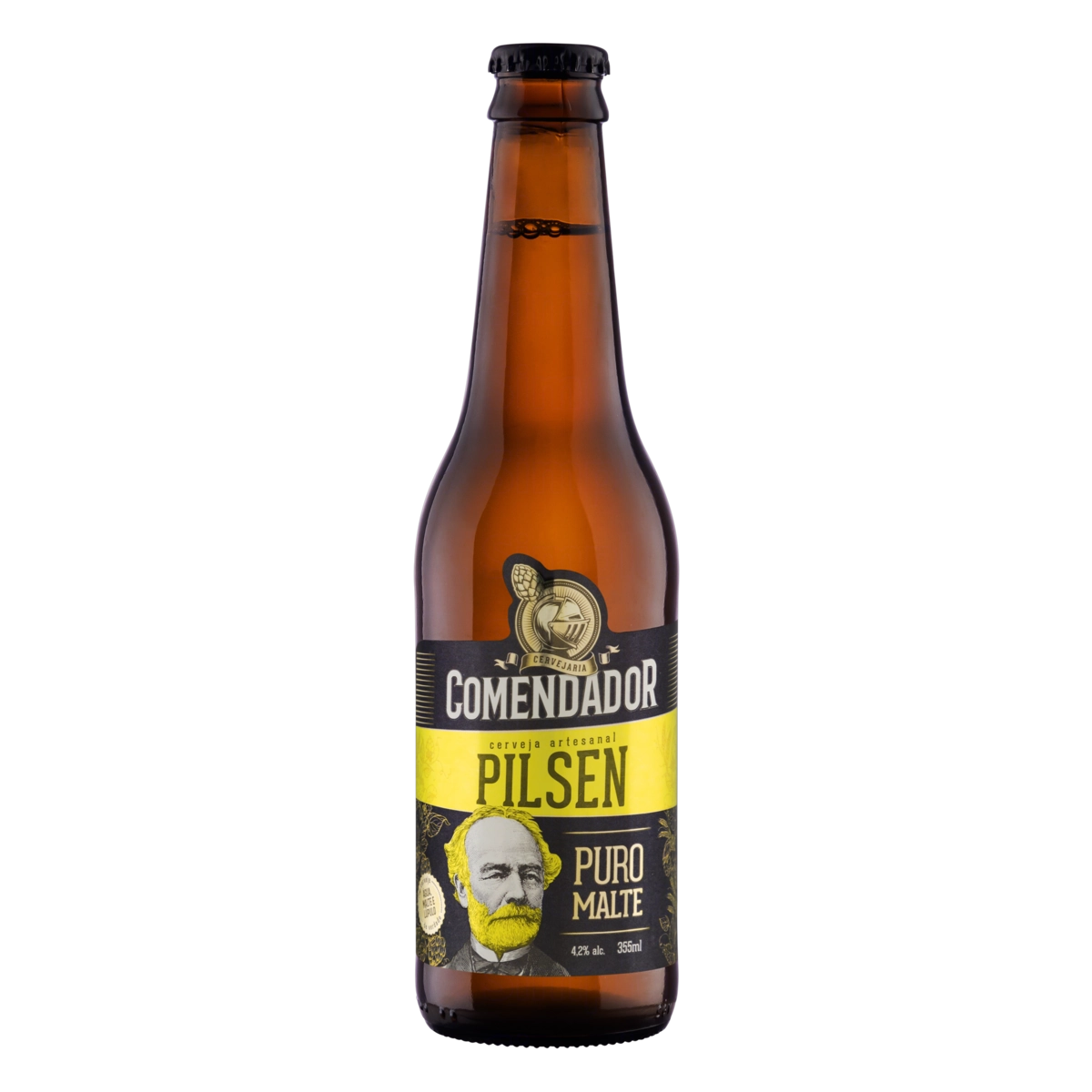 Cerveja Pilsen Puro Malte Comendador Garrafa 355ml