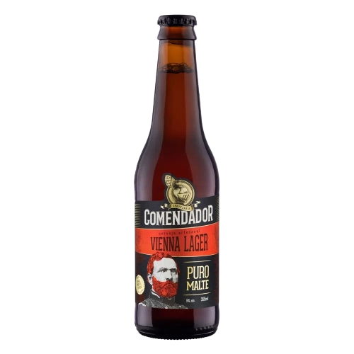 Cerveja Vienna Lager Puro Malte Comendador Garrafa 355ml
