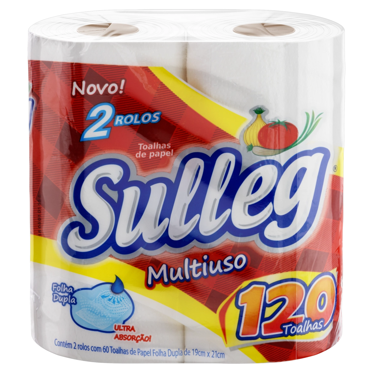 Toalha De Papel Folha Dupla Sulleg Pacote 2 Unidades