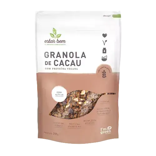 Granola de Cacau com Proteína Zero Açúcar Sem Glúten Estar Bem 250g
