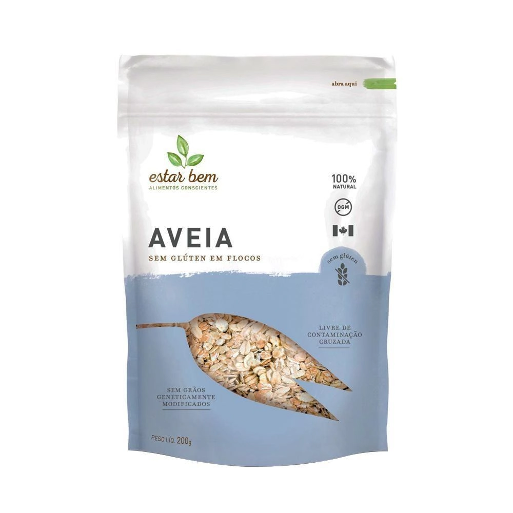 Aveia em Flocos Sem Glúten Estar Bem 200g