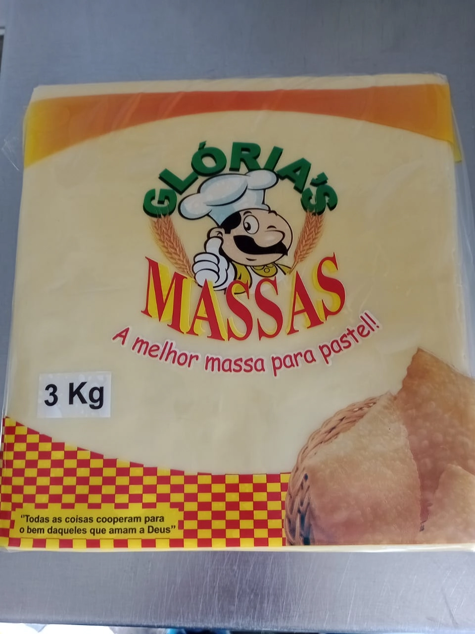 Massa Pastel Glorias Cortada 3kg