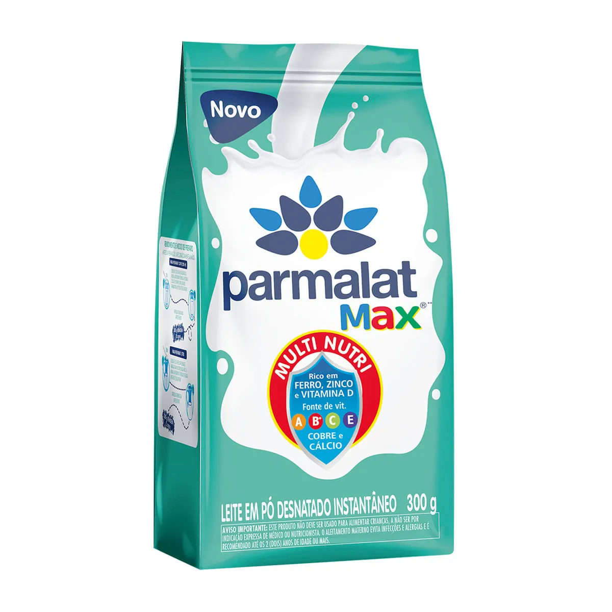 Leite Pó Instantâneo Desnatado Parmalat Max Pacote 300g