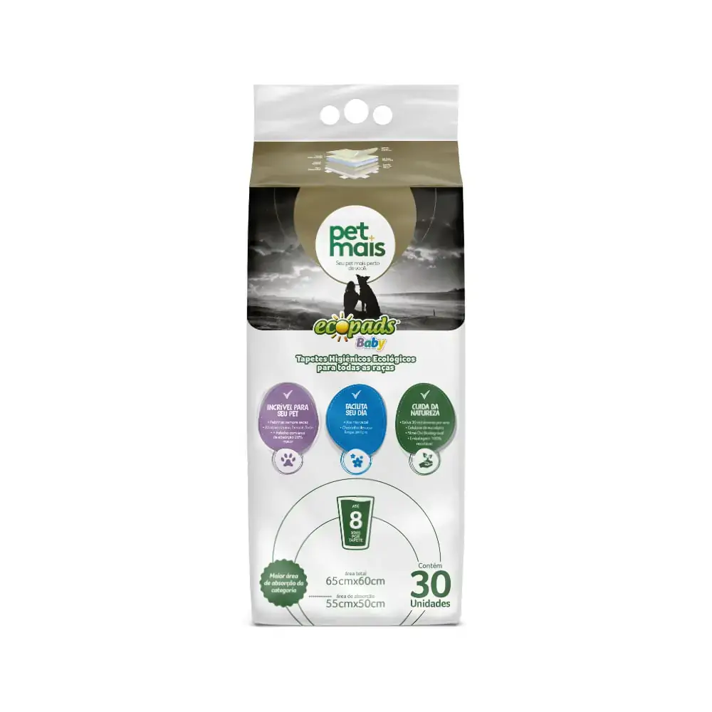Tapete Higiênico Ecopads Baby 30 unidades