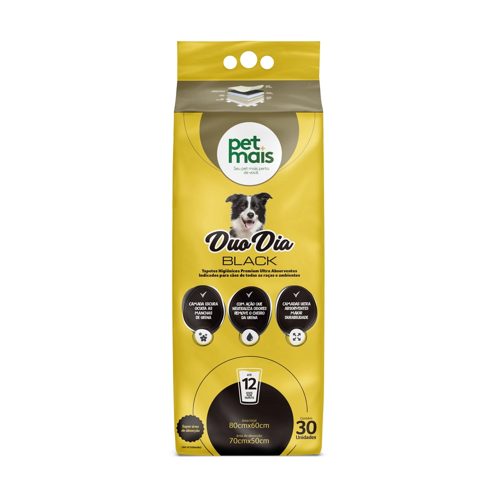 Tapete Higienico Duo Dia Black 80 X 60 C/30 Un