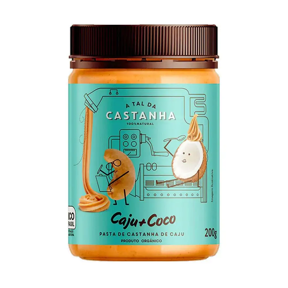 Pasta De Castanha Organica Caju Coco 200g
