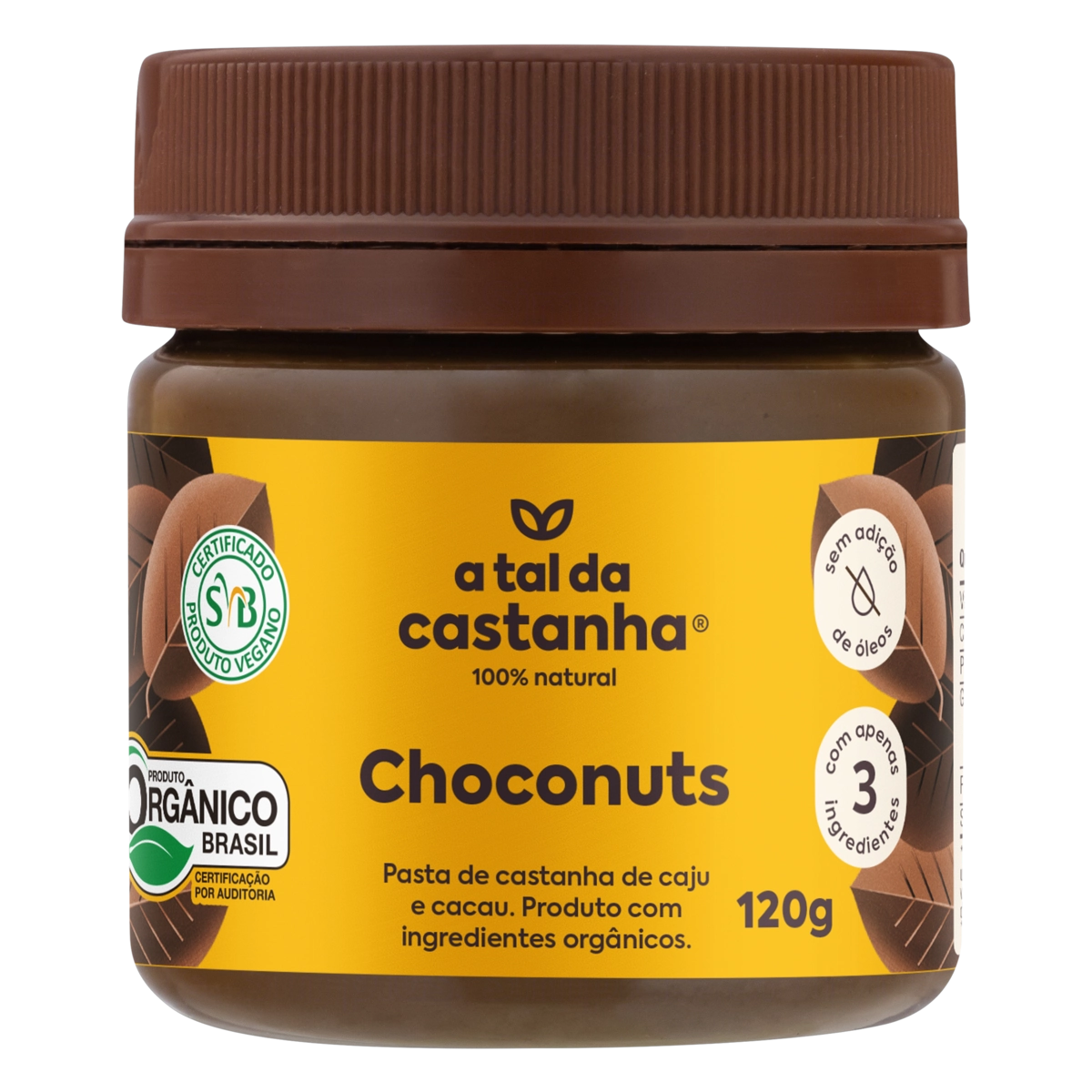 Pasta De Castanha De Caju Com Cacau Orgânica Choconuts A Tal Da Castanha Pote 120g