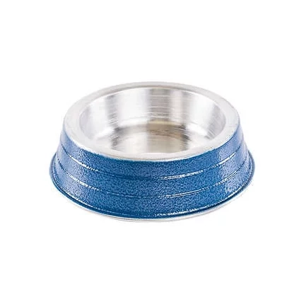 Comedouro De Alumãnio Pesado Azul Nf 300ml